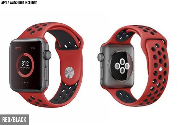 Breathable Sports Band for Apple Watch - Two Sizes & Six Colours Available with Free Delivery