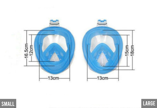 Full Face Snorkel Mask - Two Sizes Available