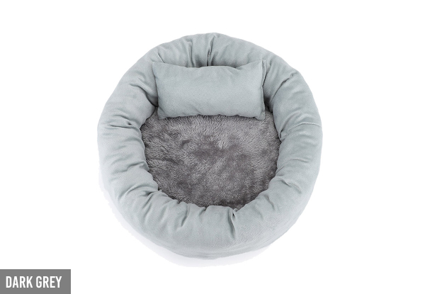 Pet Nest Bed with Pillow - Two Colours & Three Sizes Available