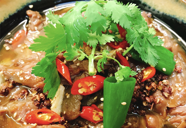 Three Chinese Dishes for Two People incl. Two Bowls of Rice