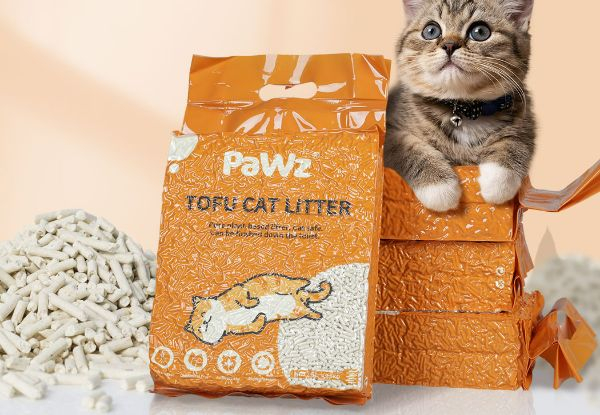 PaWz 2.5kg Tofu Cat Litter Clumping - Available in Two Colours & Option for Six-Piece