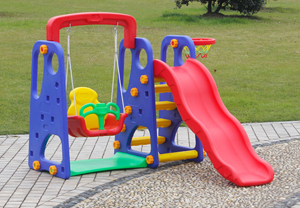 $149 for a Kids' Outdoor Slide & Swing Playset