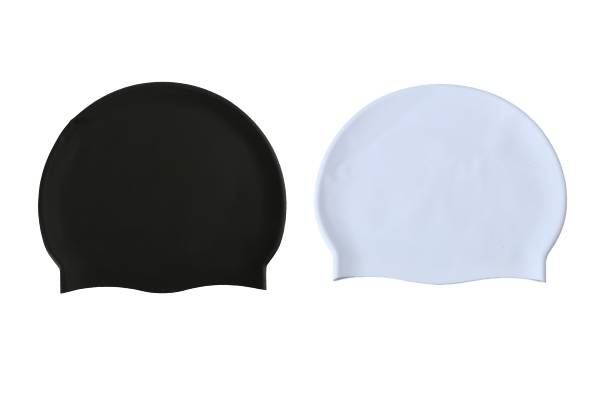 Two-Piece Elastic Silicone Swimming Cap - Available in Two Colours & Two Sizes