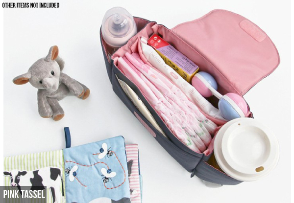 Stroller Nappy Bag Organiser with Cup Holder - Four Styles Available