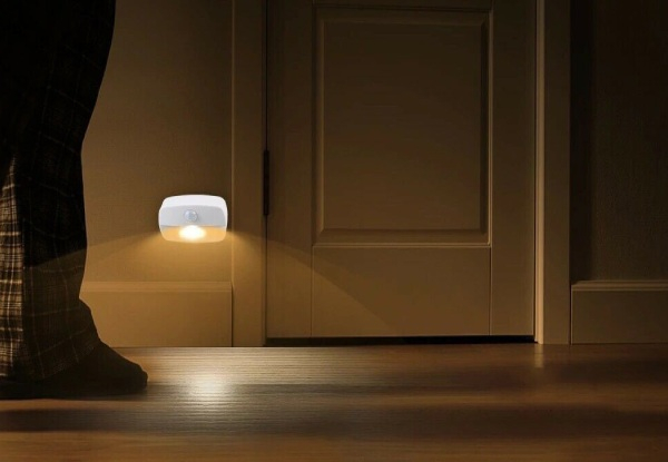 Motion Sensor Wireless Wall Closet LED Night Light - Available in Two Colours & Option for Two-Pack