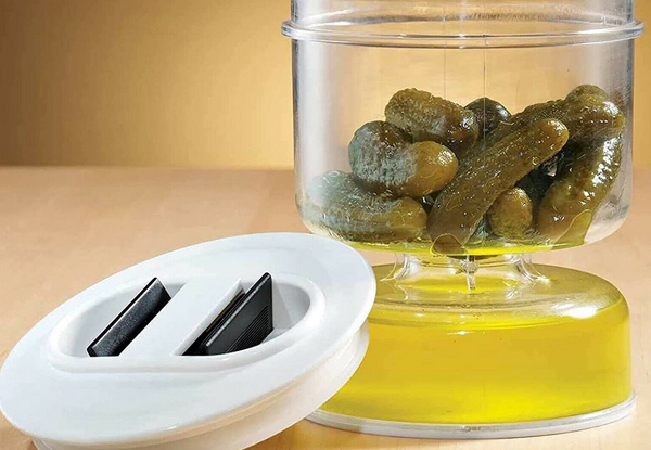 Pickle Jar with Strainer - Option for Two-Pack