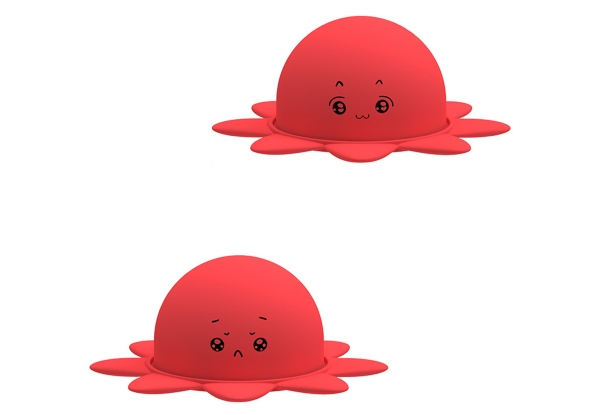 Silicone Push Pop Reversible Octopus Flip Toy - Four Colours Available & Option for Two-Pack