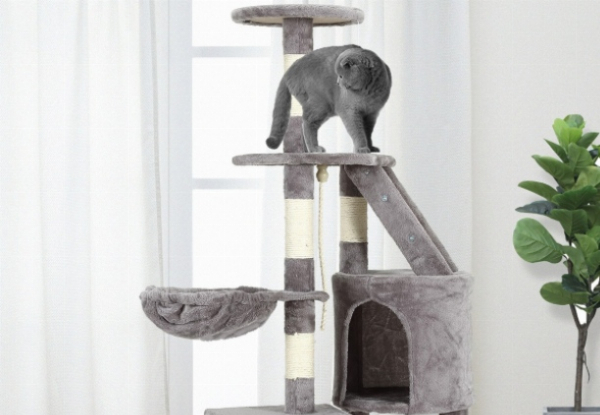 118cm Grey Cat Tower