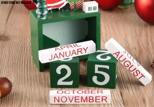 Christmas Wooden Calendar Blocks - Three Styles Available