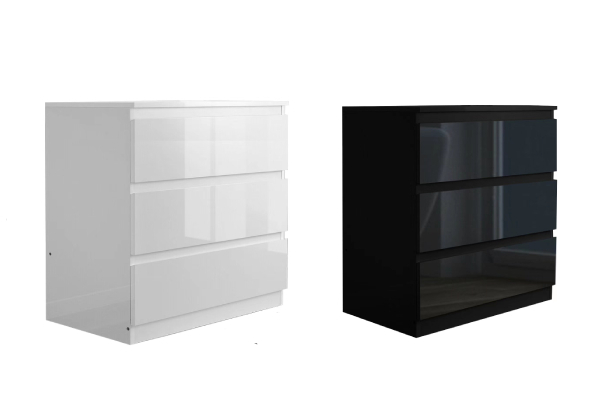 Monaco Three-Drawer Chest - Two Colours Available