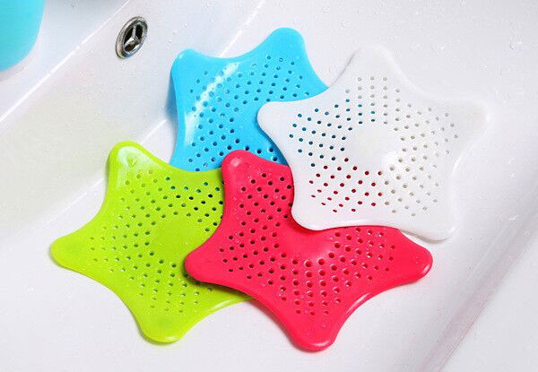 Two-Pack Star-Shaped Drain Hair Catcher