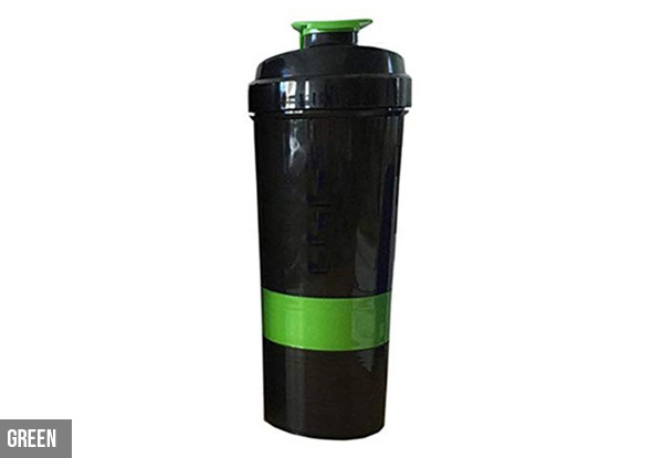 Three Compartment Protein Shake Bottle with Free Delivery