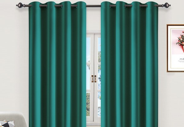 One-Pair Silky Blackout Thermal Curtain - Four Colours & Two Sizes Available