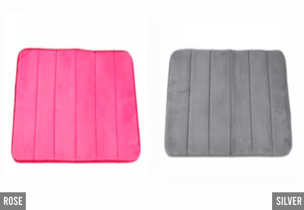 Water-Absorbent Memory Foam Soft Non-Slip Bath Mat Range - 11 Colours & Two Sizes Available