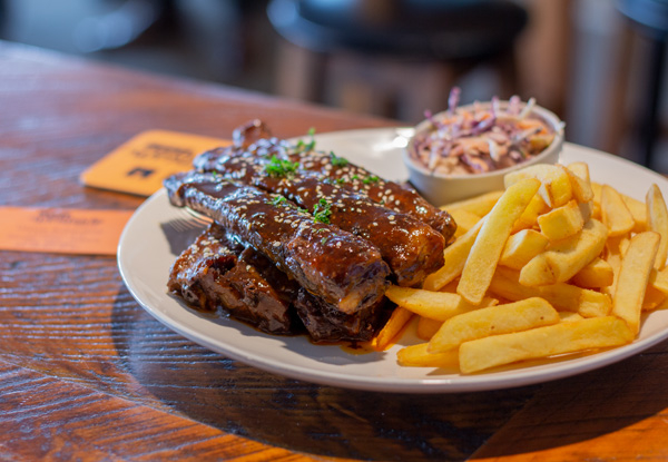 All You Can Eat Ribs for One Person incl. Coleslaw & Fries - Option to incl. Beer or for Two People