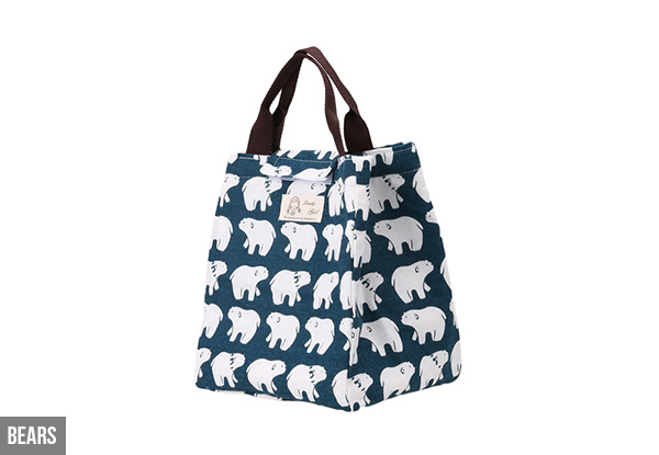Canvas Lunch Bag - Five Designs Available