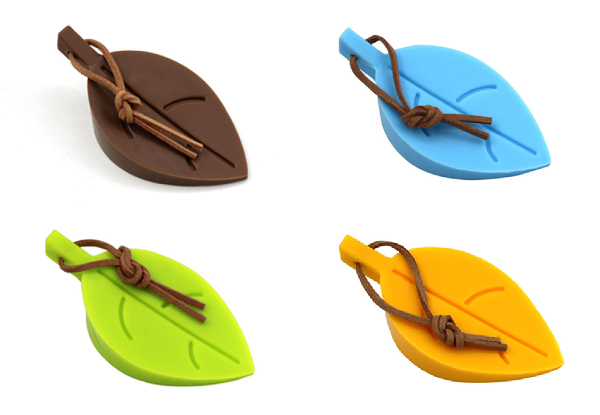 Two-Piece Leaf Shape Silicone Door Stopper - Available in Four Colours