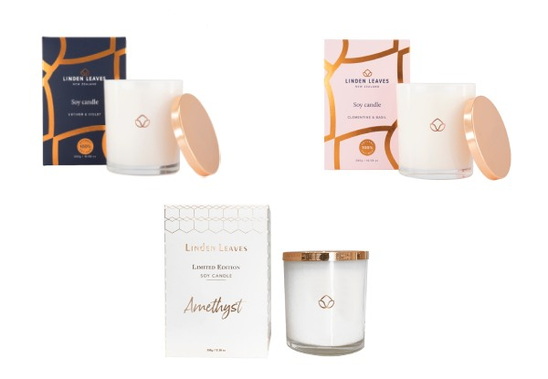 Linden Leaves Soy Candle - Three Options Available
