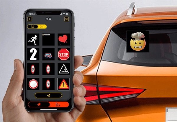 Car Rear Window LED Emoji Screen