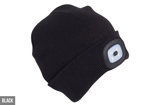 LED Headlight Beanie - Two Colours Available with Free Delivery