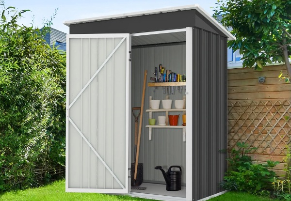 Lockable Garden Storage Shed with Tilted Roof - Two Sizes Available