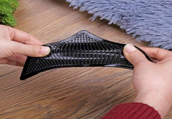 Four-Piece Anti-Slip Reusable Carpet/Mat Gripper Pads