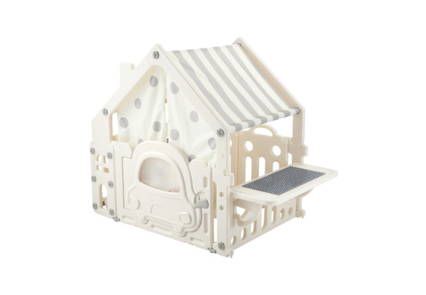 Kids Cubby Playhouse with Building Block Table - Two Colours Available