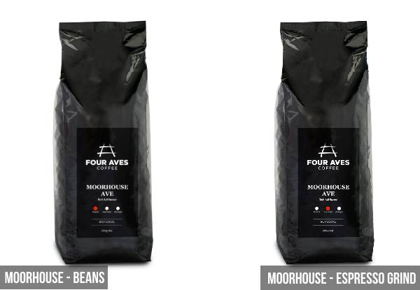 Four Aves Roasted Coffee 5 x 200g Bags - Five Flavours Available & Option for Beans, Espresso or Plunger