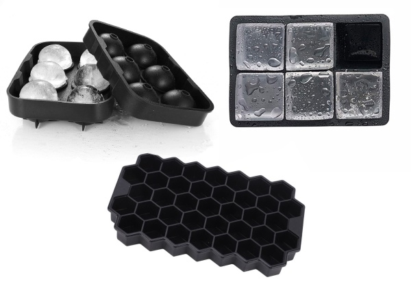 Two-Pack Silicone Ice Cube Mould Range - Three Styles Available
