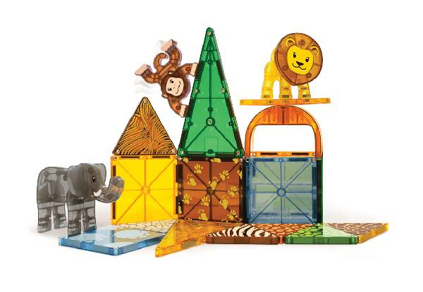 Magna-Tiles 25-Piece Safari Animals Set - Option for Two Sets