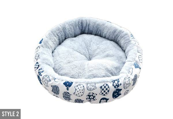 Printed Round Pet Bed - Available in Five Styles & Three Sizes