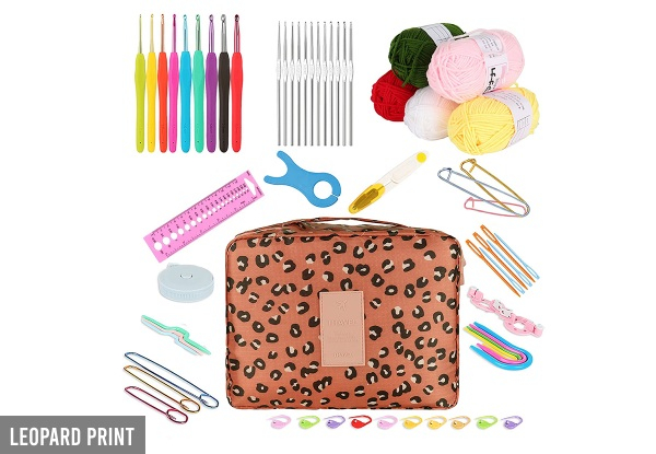 Crochet Kit with Hanging Case for Beginners - Available in Four Styles & Two Options