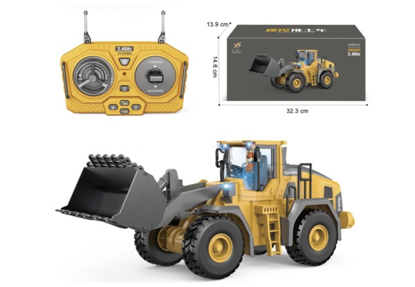 Kids Nine-Channel Remote Control Construction Bulldozer Toy