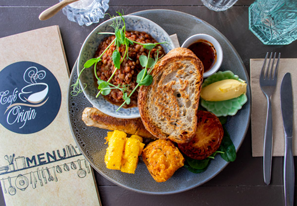One Meal from the All-Day or Vegan Menu - Option for One Cafe Origin or Vegan Big Breakfast
