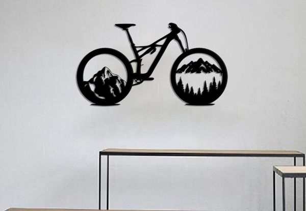 Mountain Forest Bike Wall Decor - Option for Two-Pack