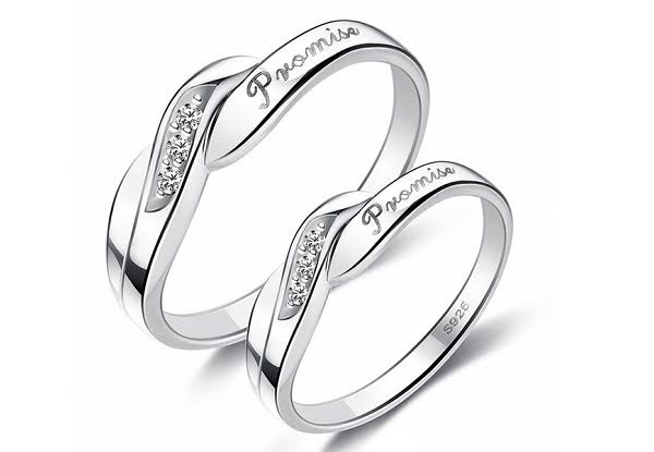 Two-Pack of Adjustable Promise Rings