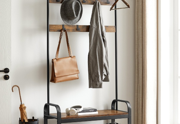 Vasagle Coat Rack with Shoe Storage Bench