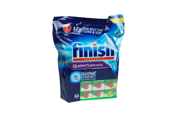 Two-Pack of Finish Quantum Max Dishwasher Tablets Apple Flavour 60s (120 Tablets)