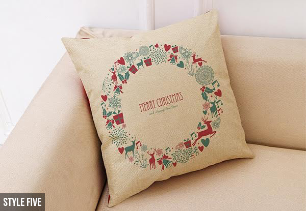 Vintage Style Christmas Cushion Cover - Seven Styles Available