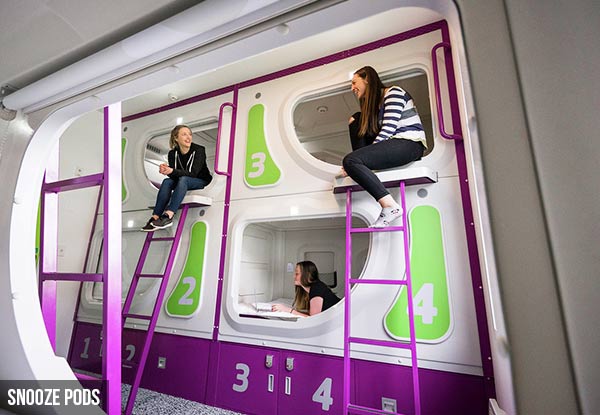 JUCY Snooze Christchurch with Options for Pods or Private Ensuite Rooms