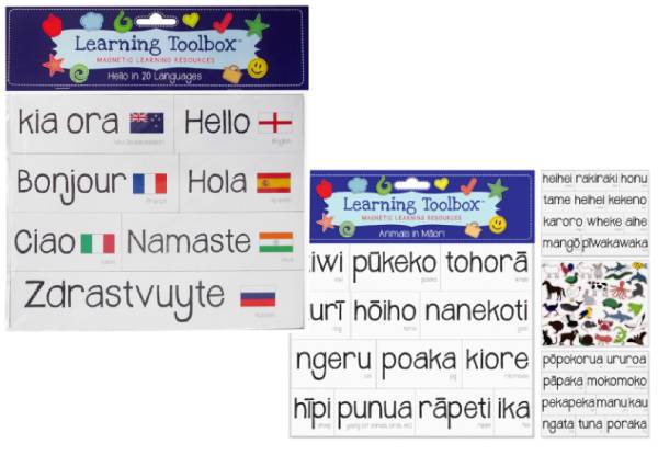 NZ Maori Animals Language Learning Magnet Pack - Option for Hello in 20 Languages Pack, or Both Available