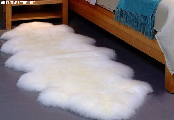 One Soft Washable Artificial Wool Rug - Two Colours & Option for Two Available