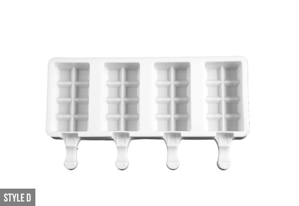 Four-Slot Silicone Ice Cream Mould - Five Styles Available