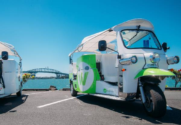 One-Hour Tuk Tuk Auckland Sprint Tour for One Person -  Options for Two-Hour Classic Tour & up to Three People