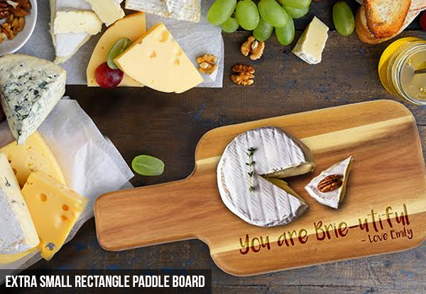 Personalised Cutting Board  - Options for Four Sizes & Twelve Styles Available with Free Metro Delivery