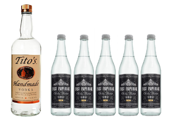 Titos Handmade Vodka incl. Five Soda Waters - Option for Titos Handmade Vodka Only