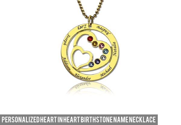 Personalised Family Birthstone Necklace Range 925 Silver - Options for Gold or Rose Gold