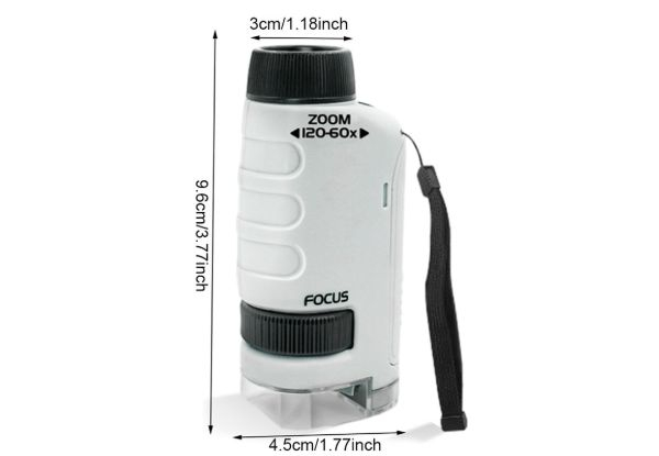 Portable Pocket Microscope Science Toy Kit - Available in Two Colours & Option for Two-Pack