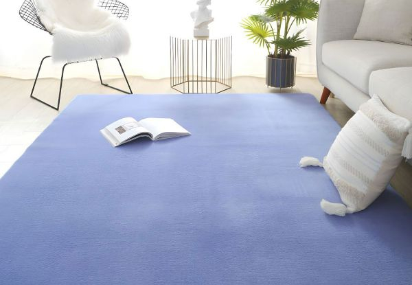 Washable Non-Slip Coral Soft Rug - Available in Four Colours & Three Sizes