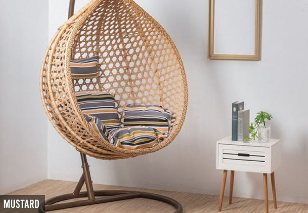 Pre-Order Rattan Hanging Egg Chair - Four Colours Available